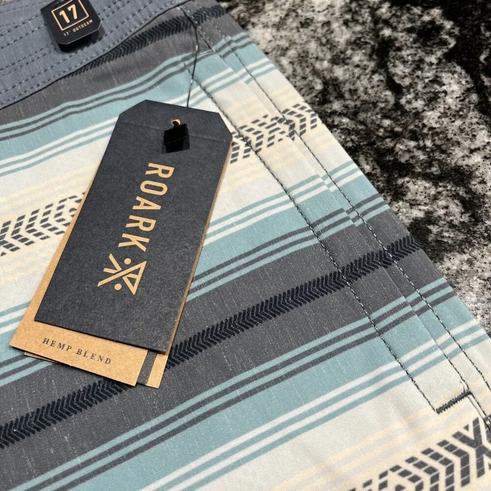 Roark Chiller Serape 17” Boardshorts Dark Sky Mens Size 34 NWT RB407